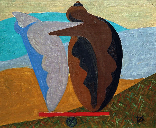 "Balance" abstract painting by Dumitru Verdianu