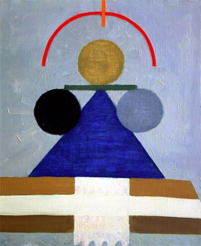 "Trinity" abstract painting by Dumitru Verdianu