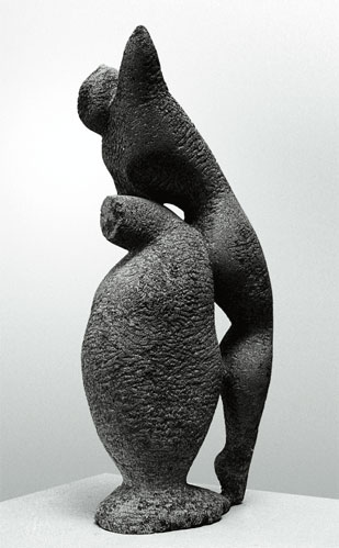 abstract sculpture for sale - "Bearing the Cross" by Dumitru Verdianu