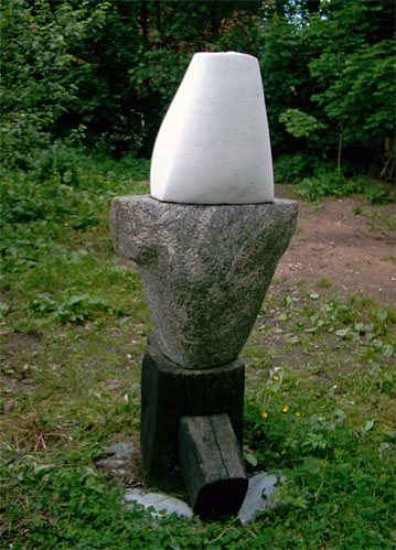 marble and granite sculpture for sale - "My Cross" by Dumitru Verdianu