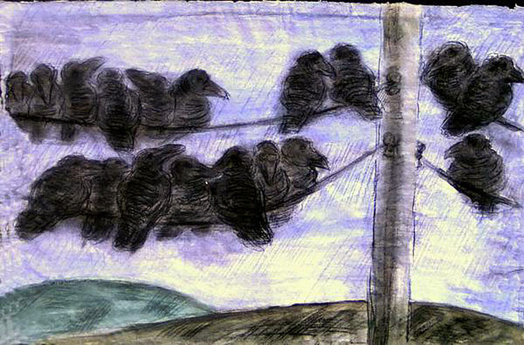 "Birds on a Wire" - by Dumitru Verdianu