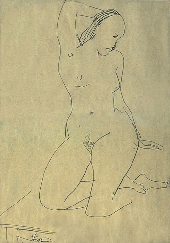 Drawing and Sketches for sale - "Nude" by Dumitru Verdianu