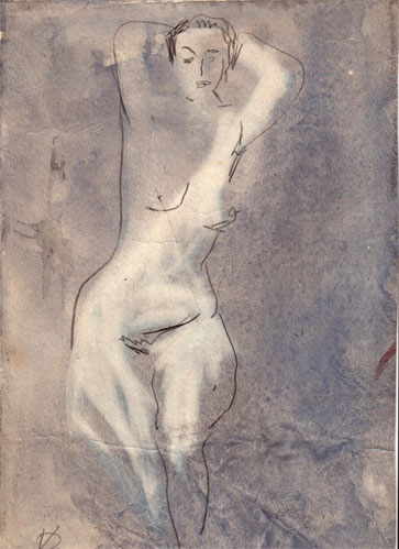 Drawing and Sketches for sale - "Nude" by Dumitru Verdianu