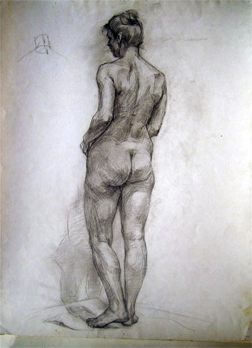 Drawing and Sketches for sale - "Nude" by Dumitru Verdianu