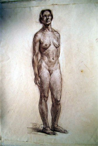 Drawing and Sketches for sale - "Nude" by Dumitru Verdianu