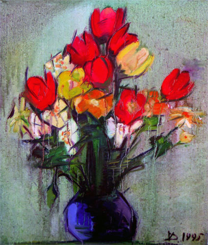 "Tulips and Narcissus" by Dumitru Verdianu