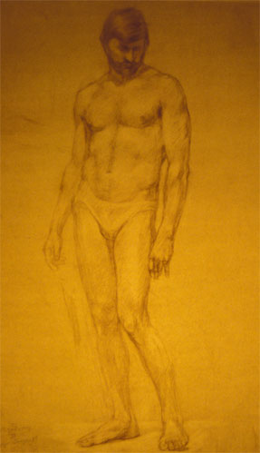 drawing for sale "Male Nude" by Dumitru Verdianu