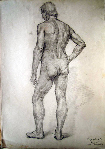 drawing for sale "Male Nude" by Dumitru Verdianu