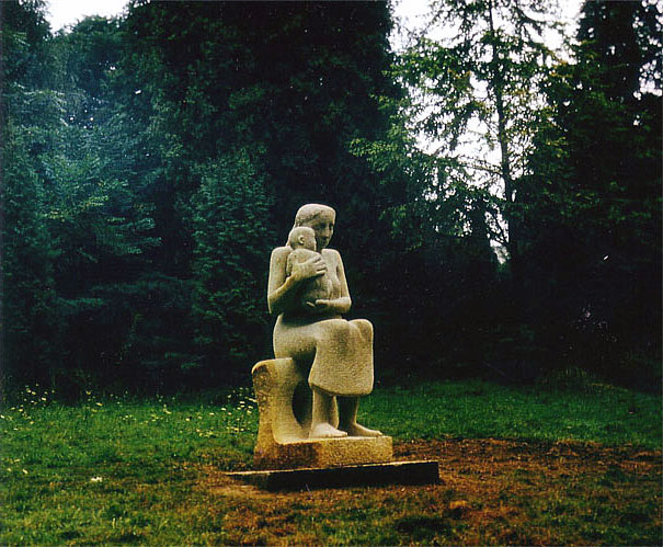 Monumental Sculpture - "Mother and Child" by Dumitru Verdianu