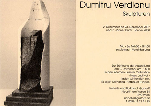 Exhibition Haus und Hof - The artist Dumitru Verdianu