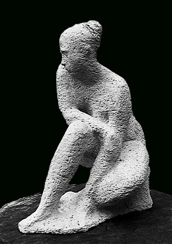 "Nude" by Dumitru Verdianu - clay sculpture for sale