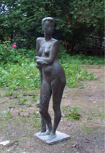 "Nude" by Dumitru Verdianu - metal sculpture for sale