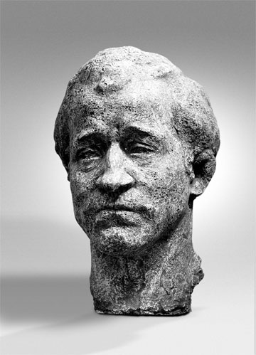 "Brother Constantin" - bronze portrait by Dumitru Verdianu