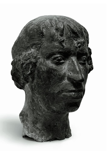 "Portrait of a Jew" - bronze portrait by Dumitru Verdianu
