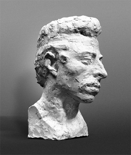 "Portrait" - plaster by Dumitru Verdianu