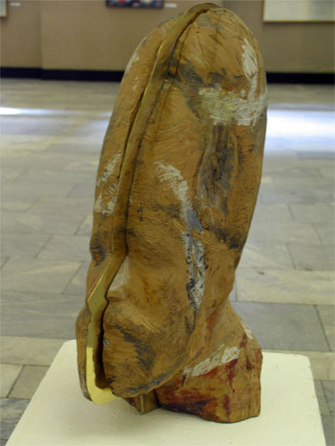 "Selfportrait" - painted wood by Dumitru Verdianu