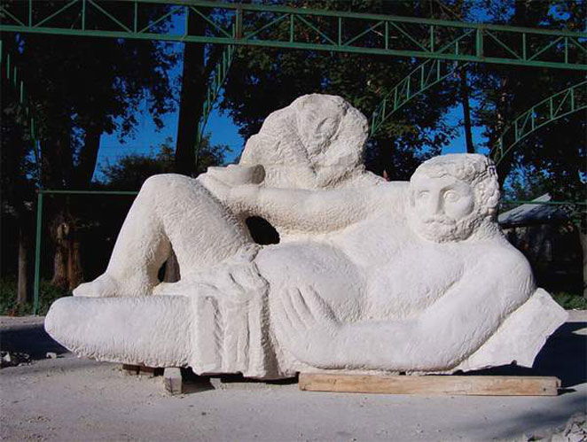 "Bacchus" by the sculptor Ion Zderciuc